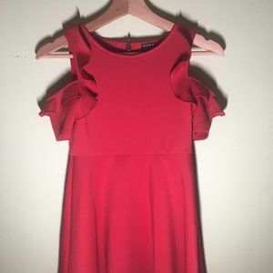 Red Hannah Banana dress two shoulder